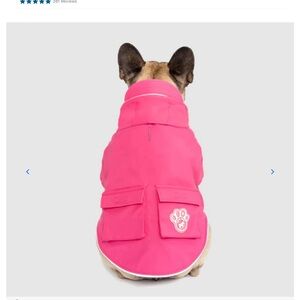 Canada Pooch rainwear. Water resistant, best for rain, dual Velcro closure.